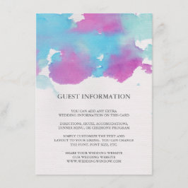 Recepción Tarjeta de Inserción para Bodas Vibrant Dreams