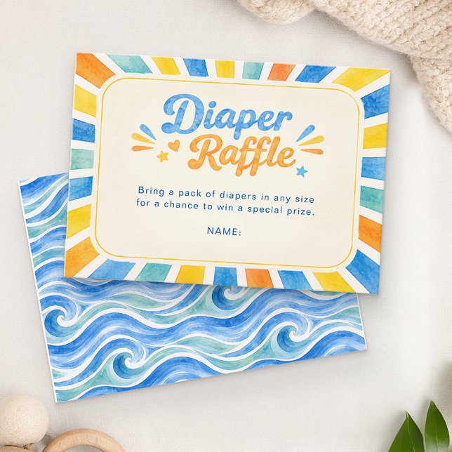 Recepción Tarjeta de inserción para el sorteo de pañales Her (Diaper Raffle Card)