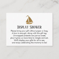 Tarjeta de inserción para exhibición de ducha con
