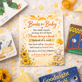 Recepción Tarjeta de inserción para fiesta de bebé 'Libros p