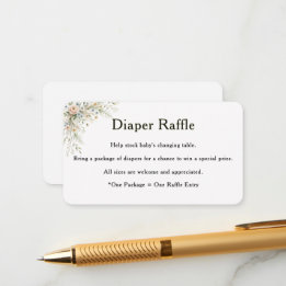 Recepción Tarjeta de inserción para sorteo de pañales Baby I