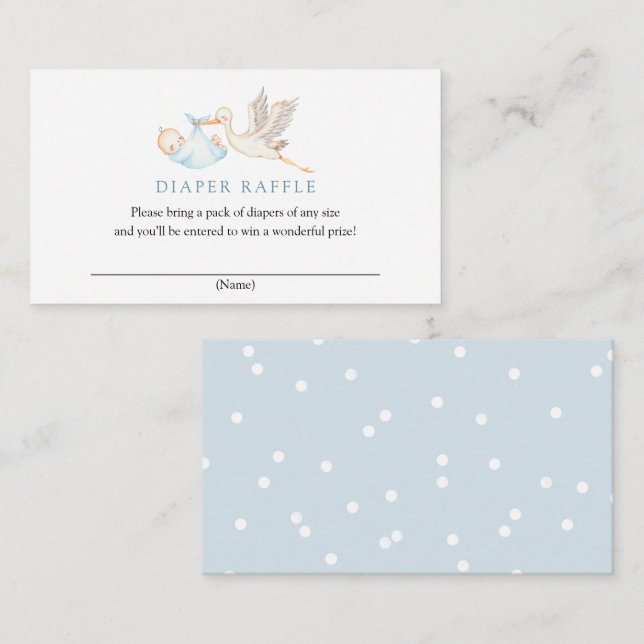 Recepción Tarjeta de inserción Raffle de Blue Stork (Anverso / Reverso)