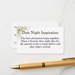 Recepción Tarjeta de Inspiración para Noche de Cita de Baby 