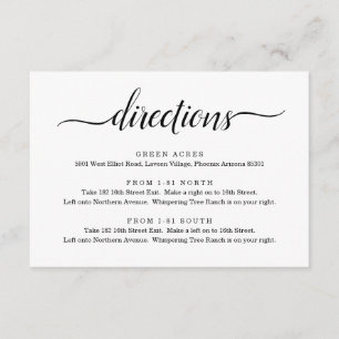 Recepción Tarjeta de instrucciones adjunta - Simple