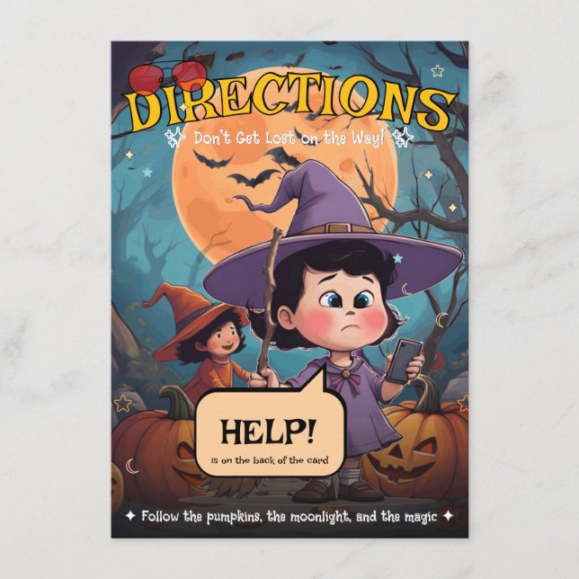 Recepción Tarjeta de instrucciones de la pista de calabaza (Anverso)