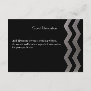 Recepción Tarjeta de invitado de boda Chevron de Noche de Pl