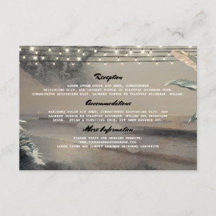 Recepción Tarjeta de invitado de información de Boda de Beac
