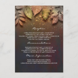 Recepción Tarjeta de invitado para información sobre Bodas d