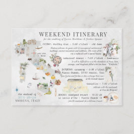 Recepción Tarjeta de itinerario de fin de semana de boda en 