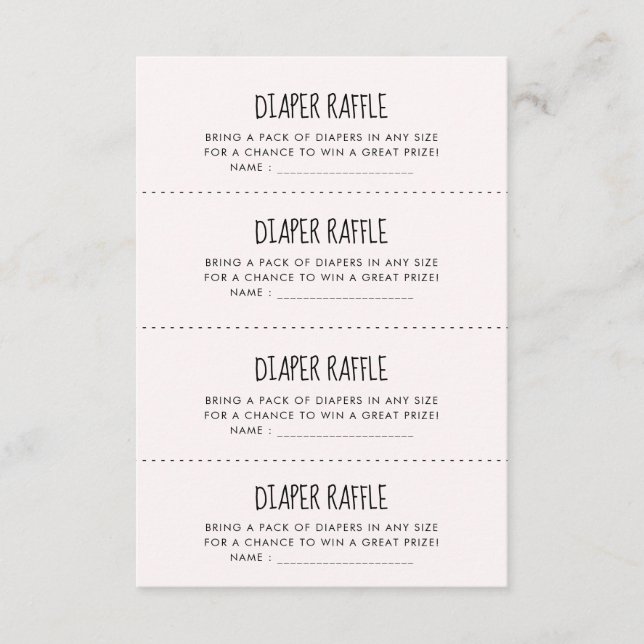 Recepción Tarjeta de juego de elefante rosa lindo Diaper Raf (Anverso)