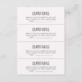 Recepción Tarjeta de juego de elefante rosa lindo Diaper Raf