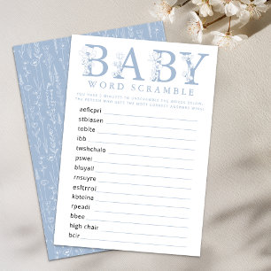 Recepción Tarjeta de juego de palabras para baby shower de f