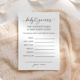 Recepción Tarjeta de juego minimalista simple para la predic