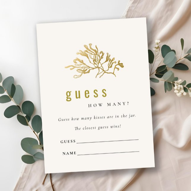 Recepción Tarjeta de juego para ducha de novia Gold Guess Ho (Subido por el creador)