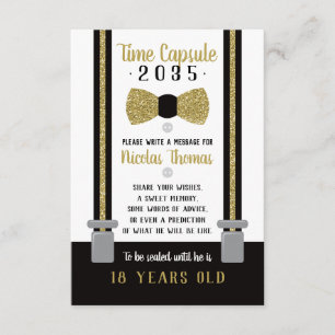 Recepción Tarjeta de la cápsula de la hora del cumpleaños, n
