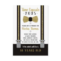 Tarjeta de la cápsula de la hora del cumpleaños, n