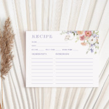 Tarjeta de la ducha de la novia floral Lavender Pa