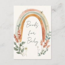 Tarjeta de libros Boho Rainbow para bebé – Hierba