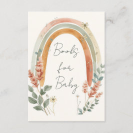 Recepción Tarjeta de libros Boho Rainbow para bebé – Hierba