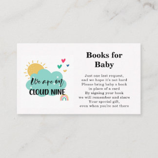Recepción Tarjeta de Libros Cloud Nine para Fiesta de Bebé