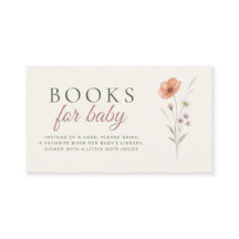 Tarjeta de libros de flores silvestres para bebé B