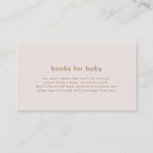 Recepción Tarjeta de libros de oro rosa para bebé