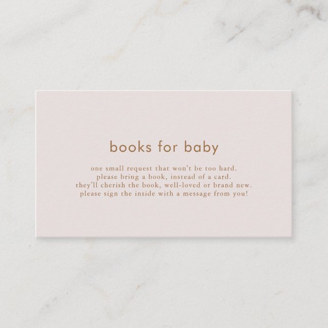 Recepción Tarjeta de libros de oro rosa para bebé (Anverso)