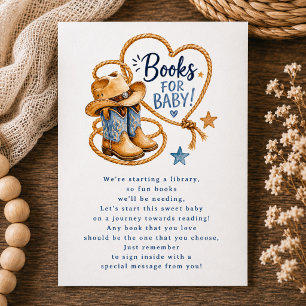Recepción Tarjeta de libros de vaquero para bebé 'Howdy Baby