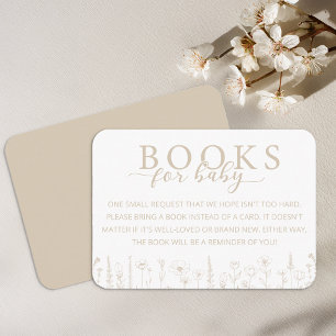 Recepción Tarjeta de libros elegantes para bebé en color tau