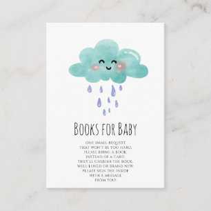 Recepción Tarjeta de Libros Nube de Lluvia para Bebé Niña