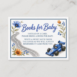 Recepción Tarjeta de Libros para Baby Shower Little Racer Fó