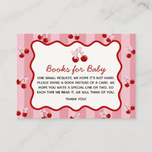 Recepción Tarjeta de Libros para Bebé Coquette Cherry