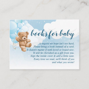 Recepción Tarjeta de libros para bebé de osito de peluche co