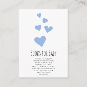 Recepción Tarjeta de libros para bebé niño Corazones Acuarel