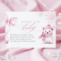 Tarjeta de libros Pink Bearly Wait para bebé