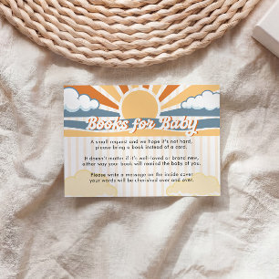 Recepción Tarjeta de libros Retro Sun para bebé