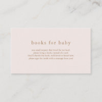 Tarjeta de libros rosados ROWAN para tarjeta de ba