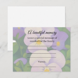 Recepción Tarjeta de Mensaje Conmemorativo de Pensamiento