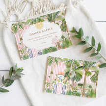 Tarjeta de moda Palm Springs Baby Shower Diaper Ra