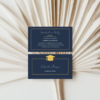 Recepción Tarjeta de nombre de graduación moderna Insertar m