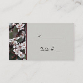 Recepción tarjeta de número de tabla con dirección de recepc