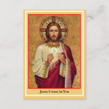 Tarjeta de oración de comunión espiritual en LETRA