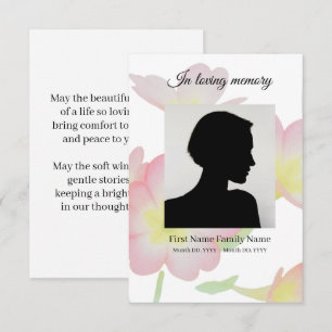 Recepción Tarjeta de oración fúnebre Primrose
