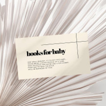 Tarjeta de pedido de la libreta de bebé elegante