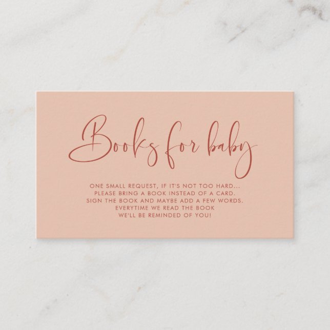 Recepción Tarjeta de pedido de Peach Elegante y Moderno (Anverso)