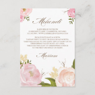 Recepción Tarjeta de pedido personalizado de flores de acuar