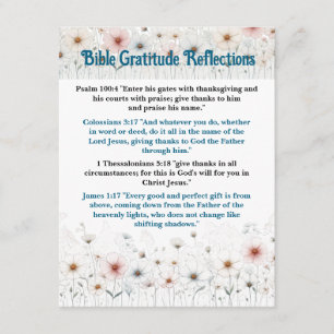 Recepción Tarjeta de Personalizable Biblia Gratitude Reflect