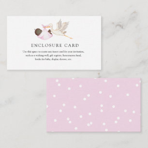 Recepción Tarjeta de Personalizado de cigüeña rosa