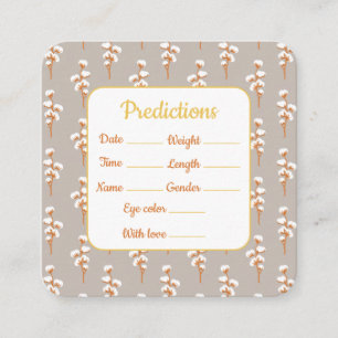 Recepción Tarjeta de predicción de Baby Shower - Actividad d