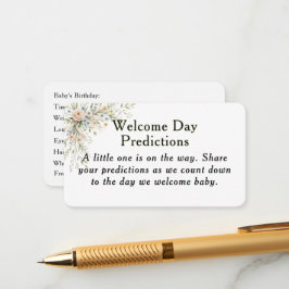 Recepción Tarjeta de predicciones para bebé Baby in Bloom